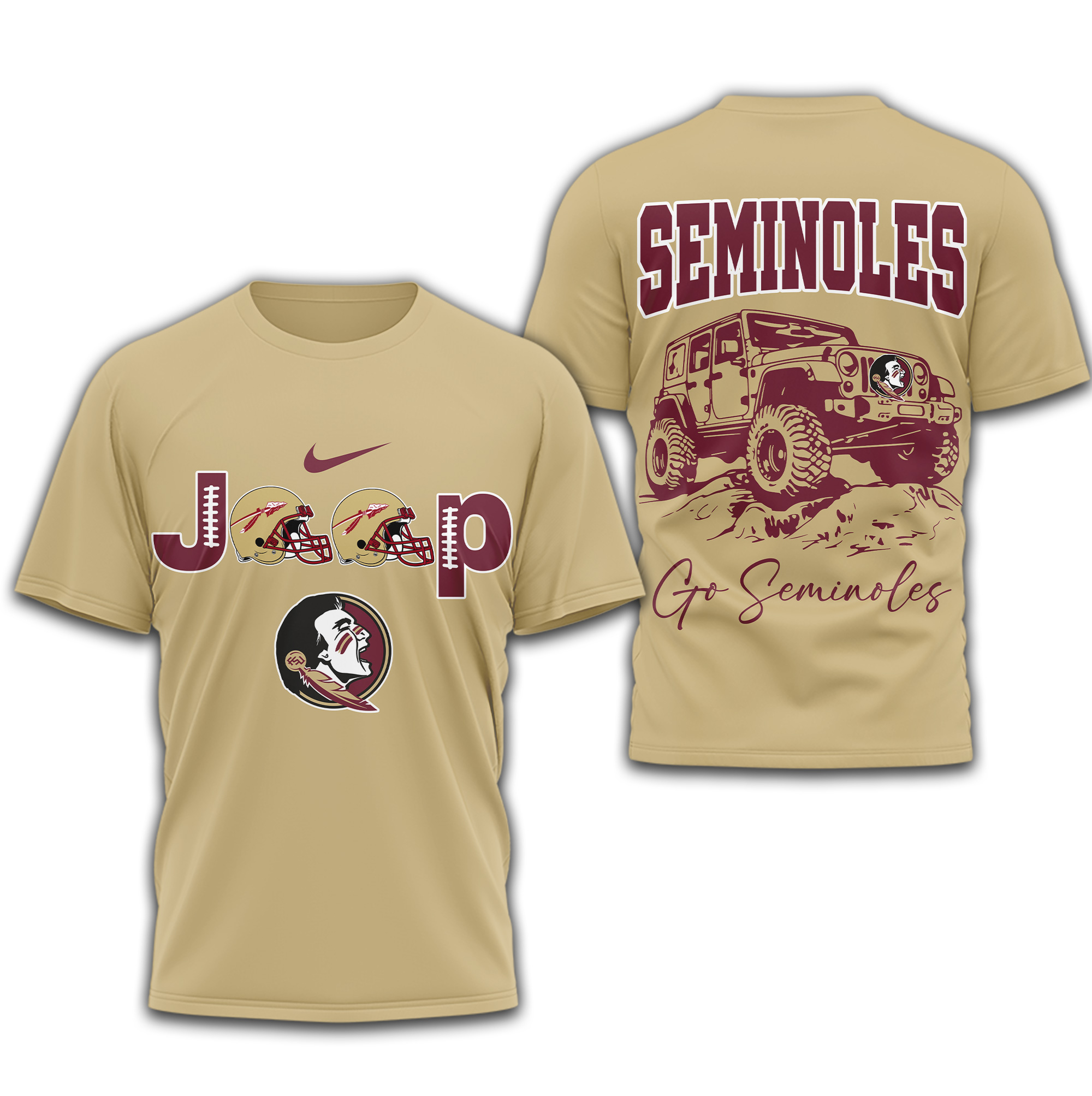 Florida State Seminoles | Premium NCAA Jeep 3D Shirt - Image 4