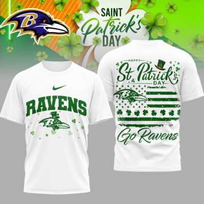 Baltimore Ravens | Premium NFL St. Patricks Day 3D Shirt