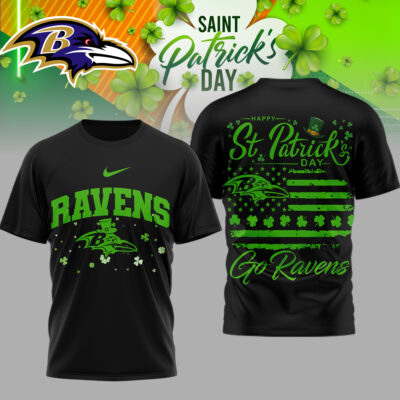 Baltimore Ravens | Premium NFL St. Patricks Day 3D Shirt