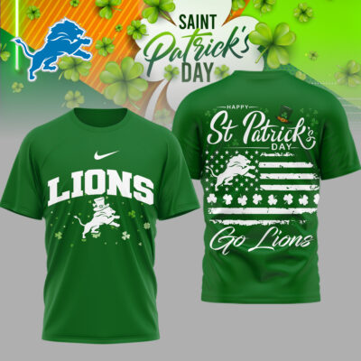 Detroit Lions | Premium NFL St. Patricks Day 3D Shirt