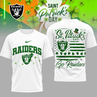 Las Vegas Raiders | Premium NFL St. Patricks Day 3D Shirt