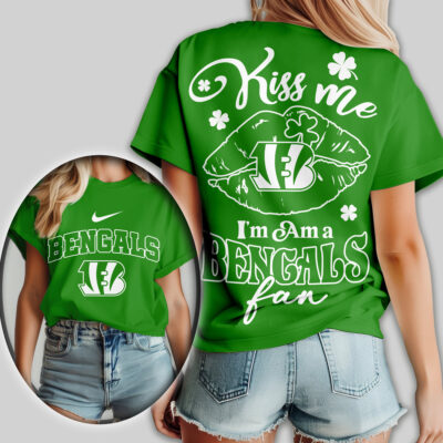 Cincinnati Bengals | Premium NFL Kiss Me St. Patricks Day Women Shirt