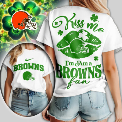 Cleveland Browns | Premium NFL Kiss Me St. Patricks Day Women Shirt