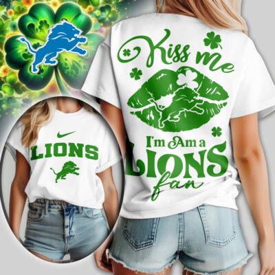 Detroit Lions | Premium NFL Kiss Me St. Patricks Day Women Shirt