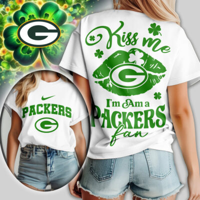 Green Bay Packers | Premium NFL Kiss Me St. Patricks Day Women Shirt