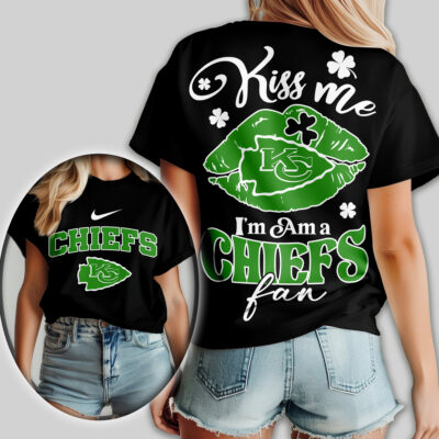 Kansas City Chiefs | Premium NFL Kiss Me St. Patricks Day Women Shirt