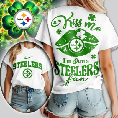 Pittsburgh Steelers | Premium NFL Kiss Me St. Patricks Day Women Shirt