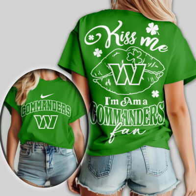 Washington Commanders | Premium NFL Kiss Me St. Patricks Day Women Shirt
