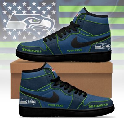 Seattle Seahawks | Premium NFL Pride Jordan 1 High Top Sneaker