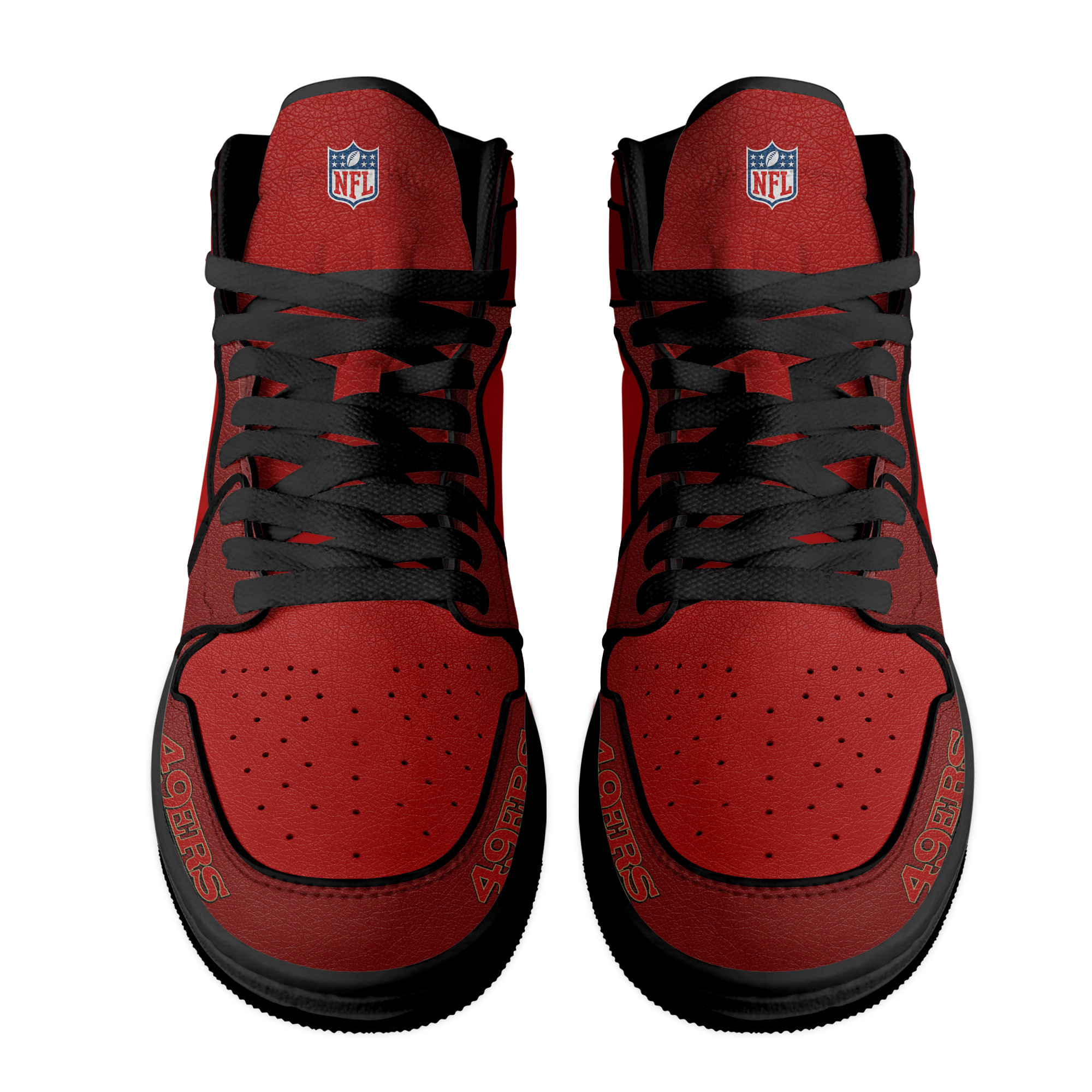 San Francisco 49ers | Premium NFL Pride Jordan 1 High Top Sneaker - Image 2