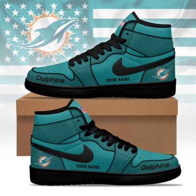 Miami Dolphins | Premium NFL Pride Jordan 1 High Top Sneaker