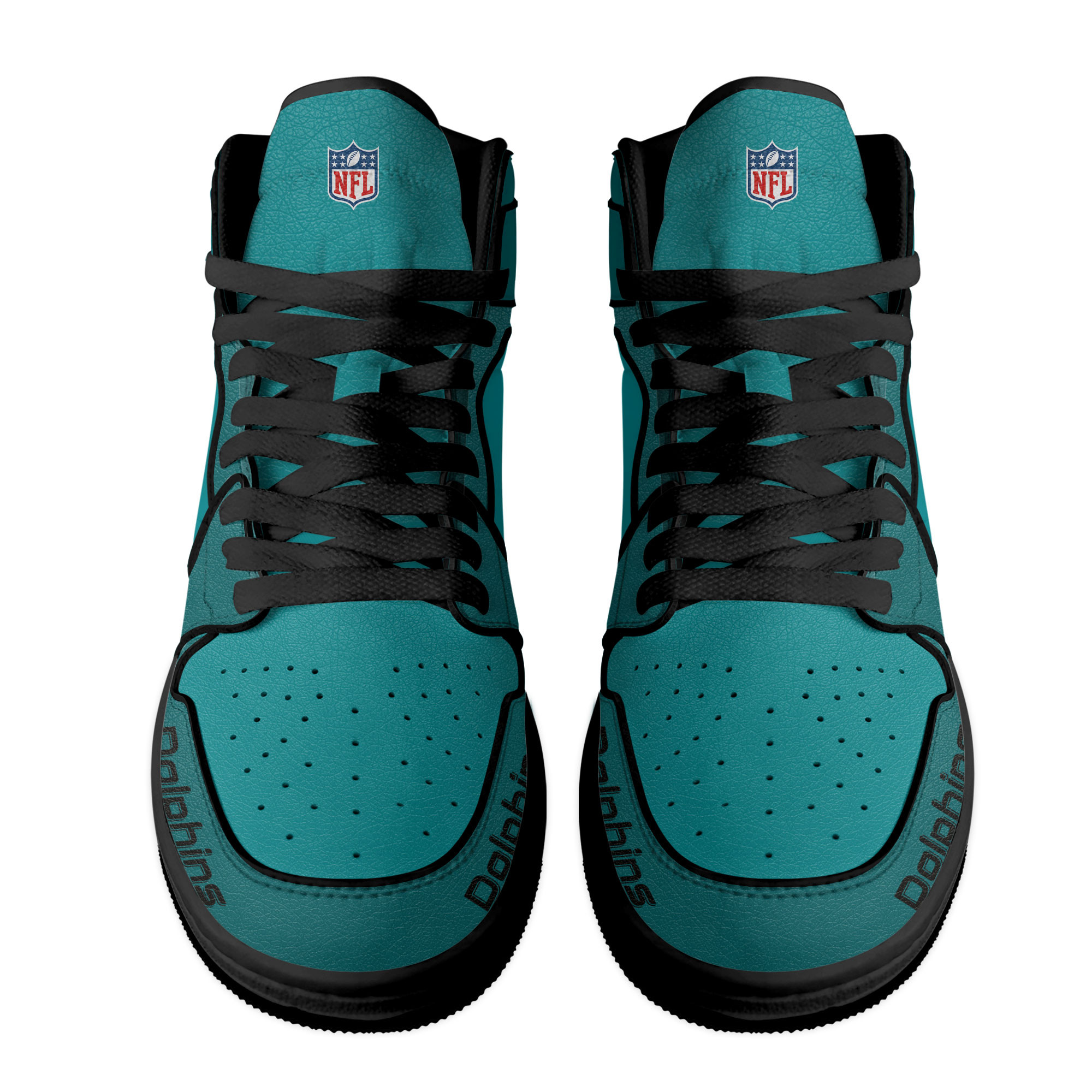Miami Dolphins | Premium NFL Pride Jordan 1 High Top Sneaker - Image 2