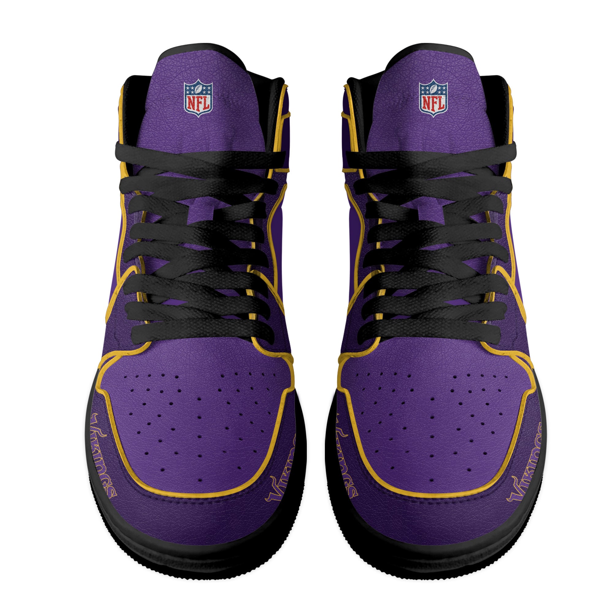 Minnesota Vikings | Premium NFL Pride Jordan 1 High Top Sneaker - Image 2