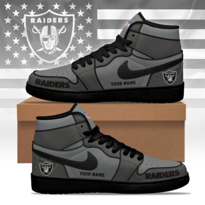 Las Vegas Raiders | Premium NFL Pride Jordan 1 High Top Sneaker