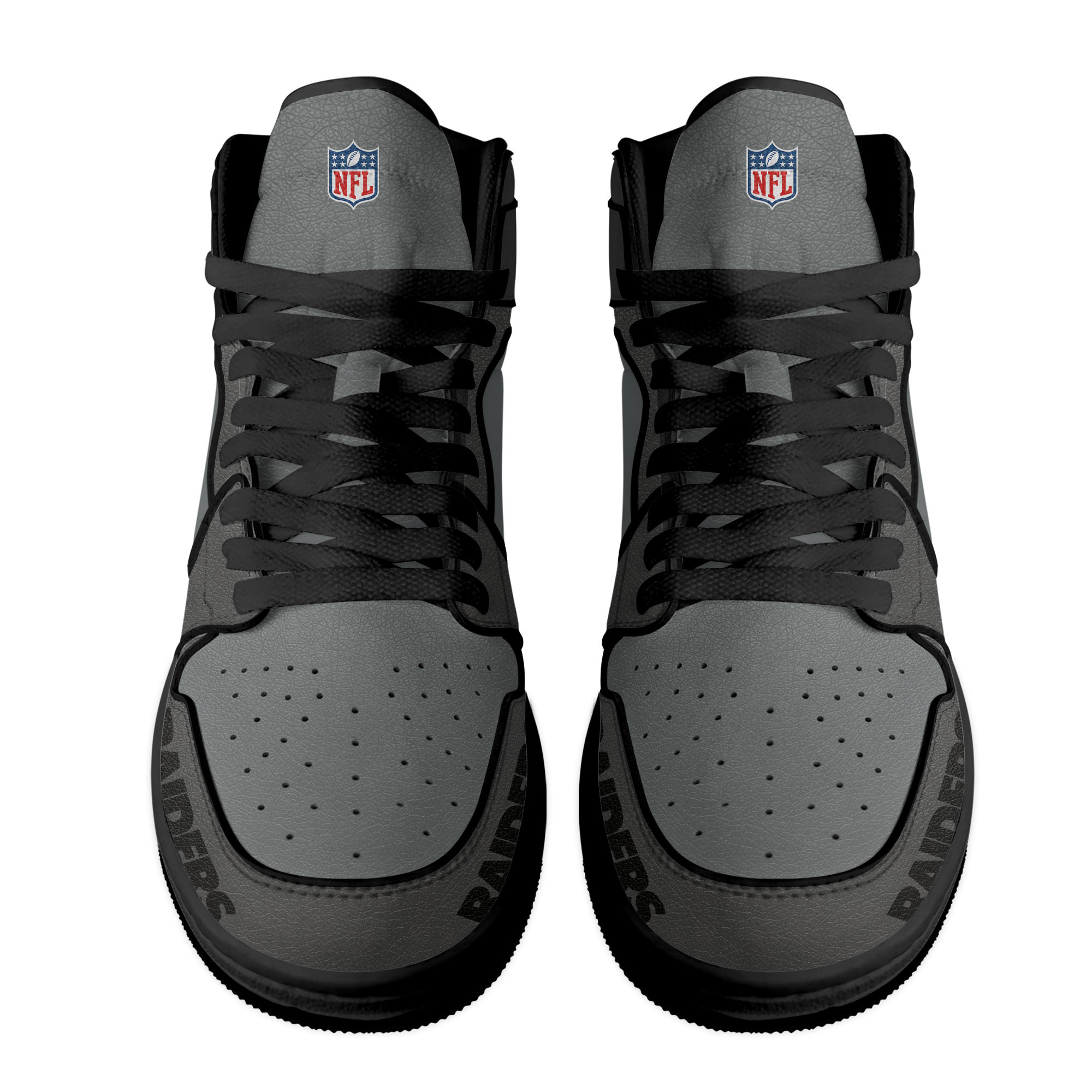 Las Vegas Raiders | Premium NFL Pride Jordan 1 High Top Sneaker - Image 2