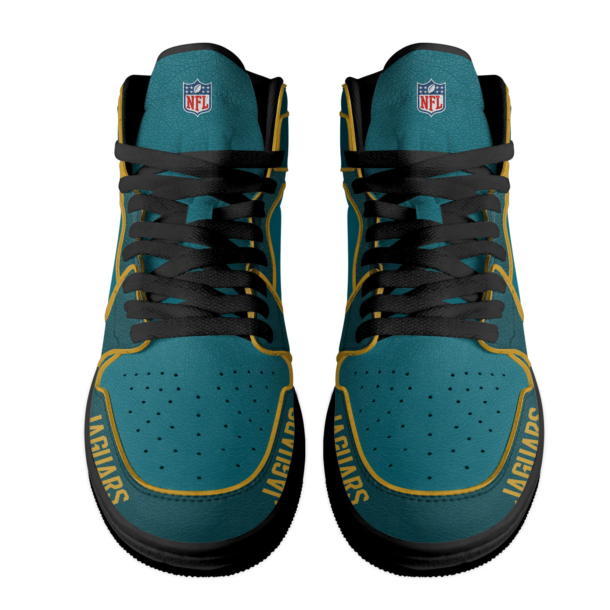 Jacksonville Jaguars | Premium NFL Pride Jordan 1 High Top Sneaker - Image 2