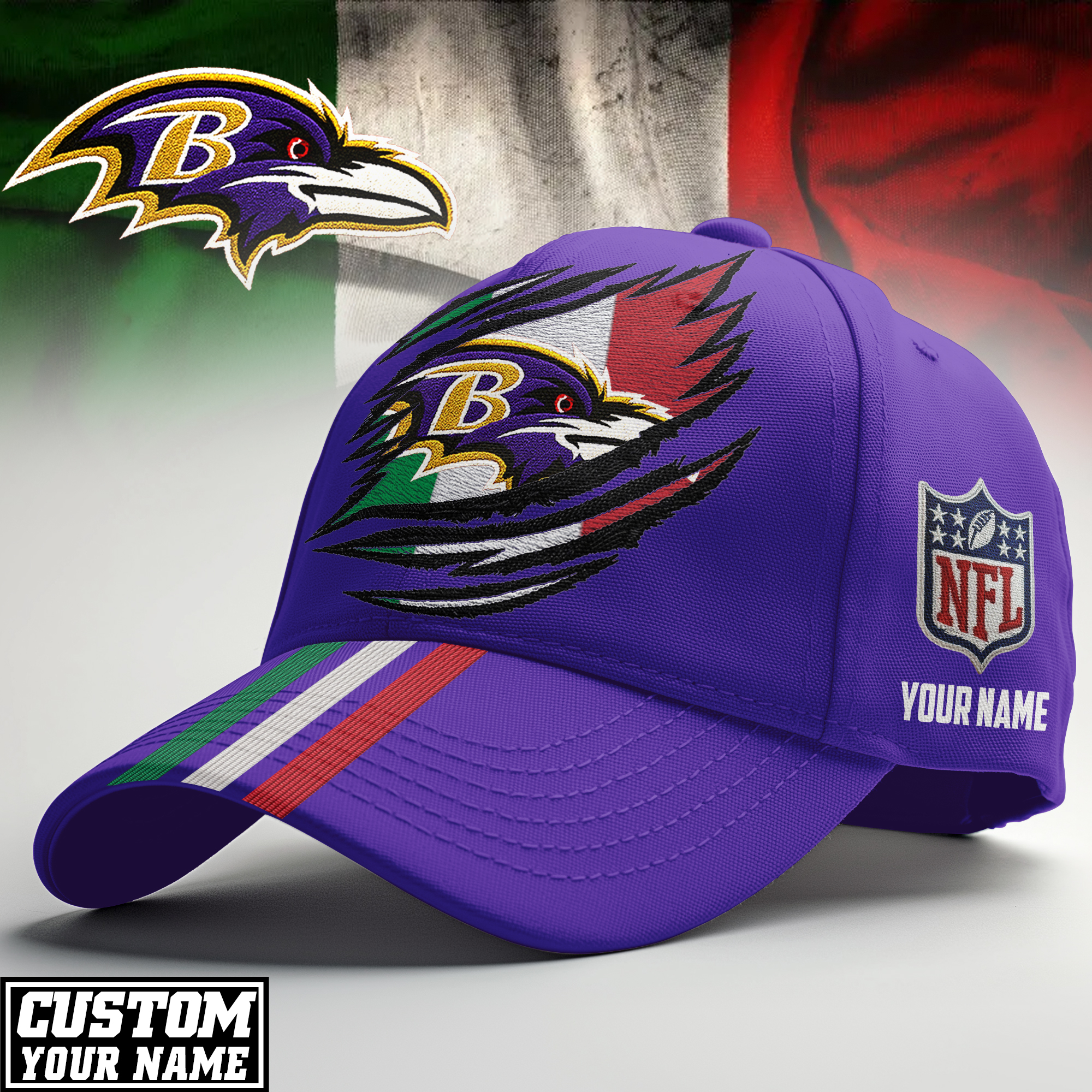 Baltimore Ravens | Premium NFL Italy Classic Cap - Image 2