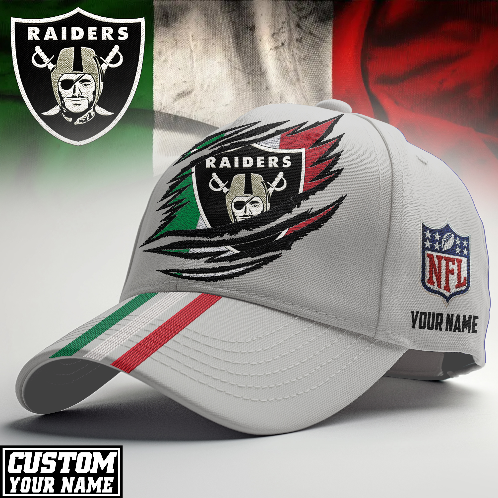 Las Vegas Raiders | Premium NFL Italy Classic Cap - Image 2