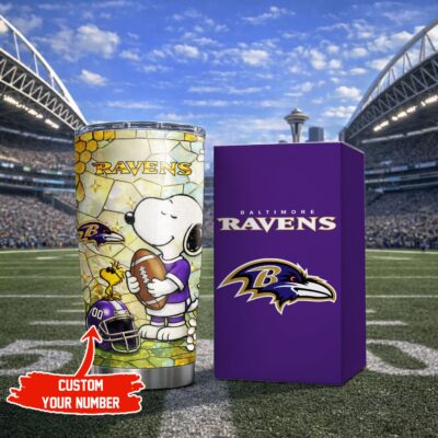 Baltimore Ravens | Premium NFL Snoopy Pride Tumbler