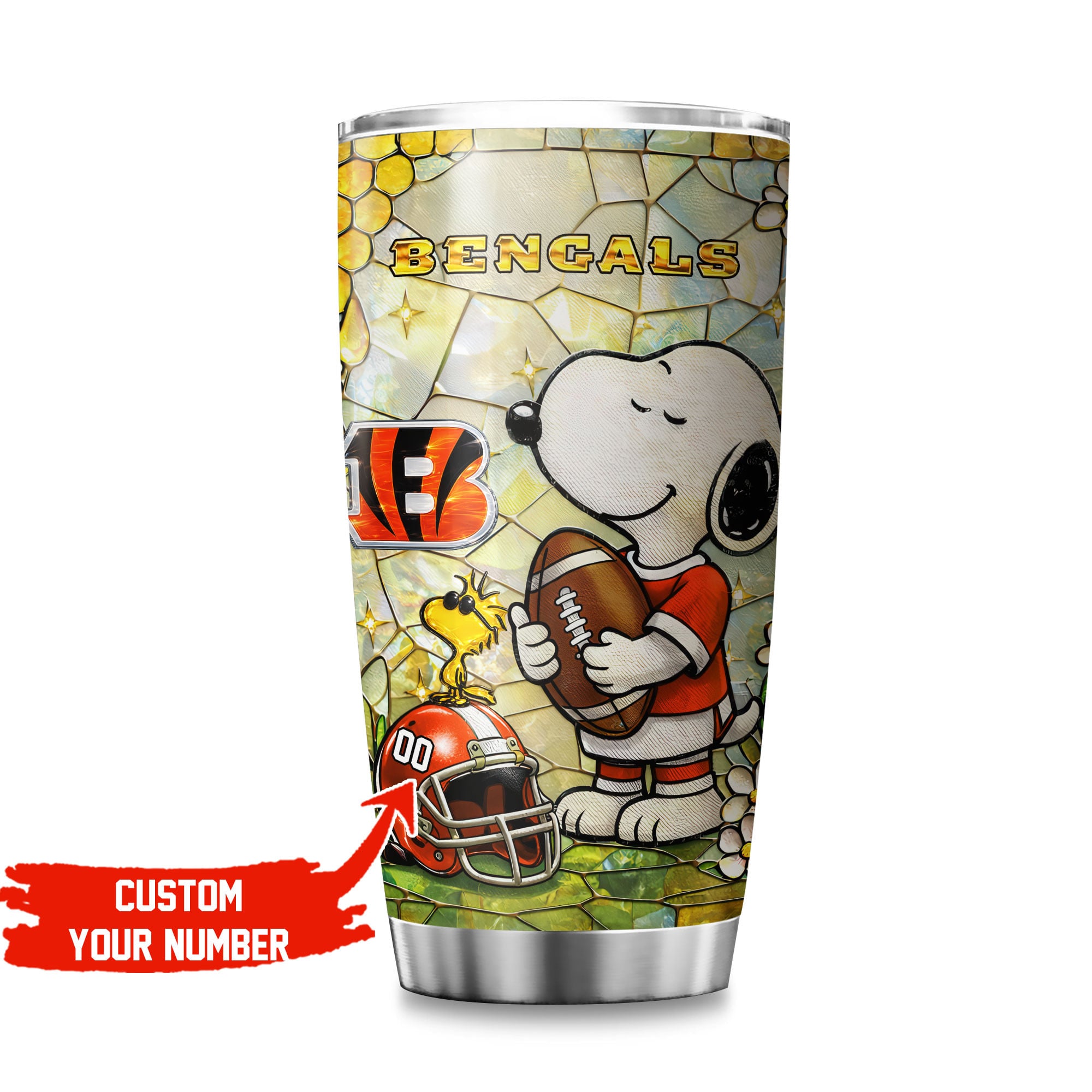 Cincinnati Bengals | Premium NFL Snoopy Pride Tumbler - Image 3