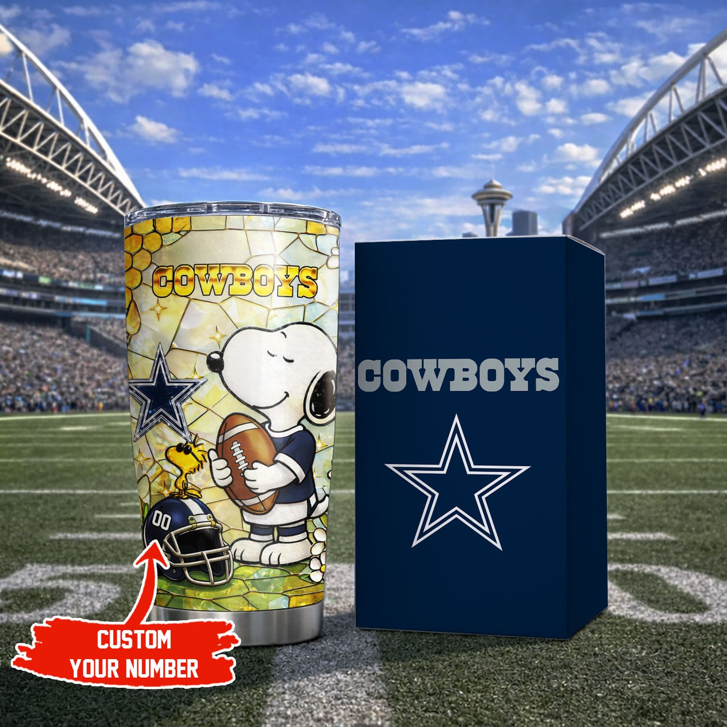 Dallas Cowboys | Premium NFL Snoopy Pride Tumbler