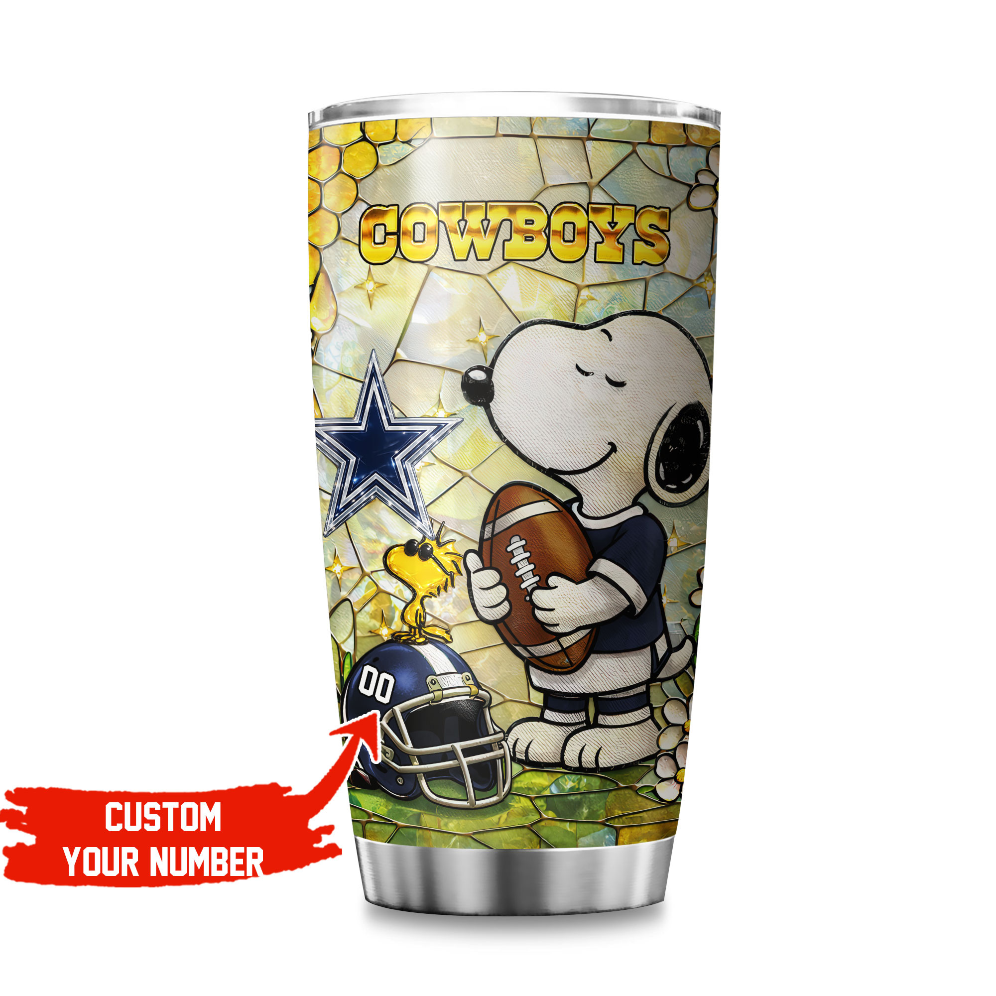 Dallas Cowboys | Premium NFL Snoopy Pride Tumbler - Image 3