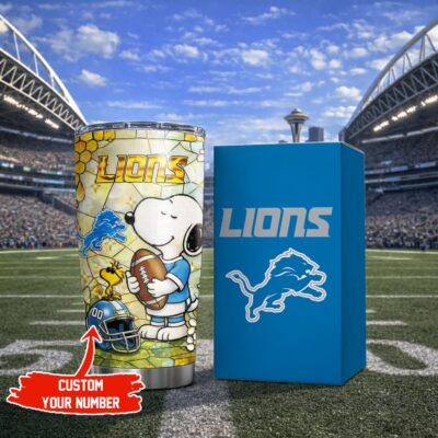 Detroit Lions | Premium NFL Snoopy Pride Tumbler