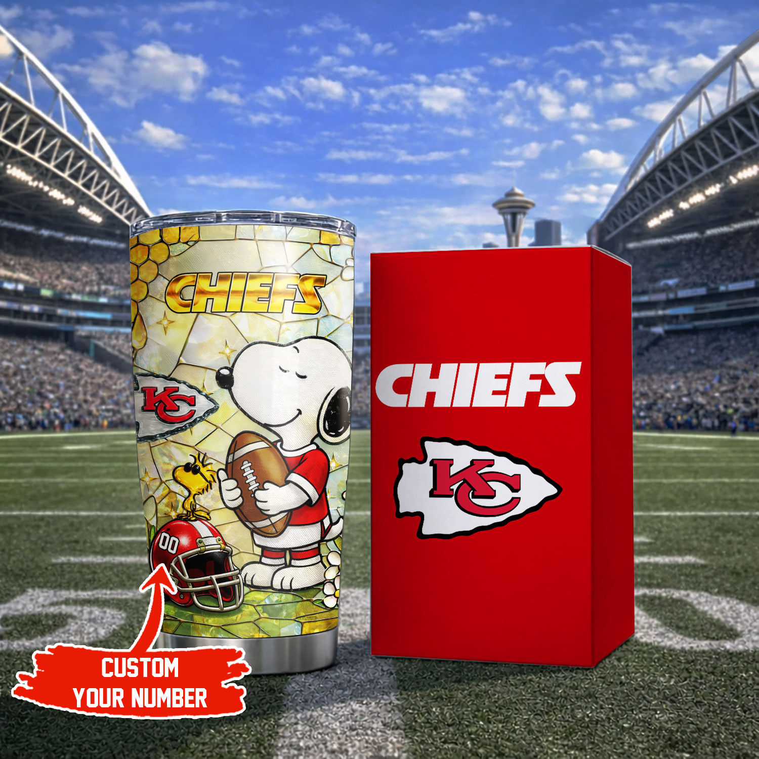 Kansas City Chiefs | Premium NFL Snoopy Pride Tumbler