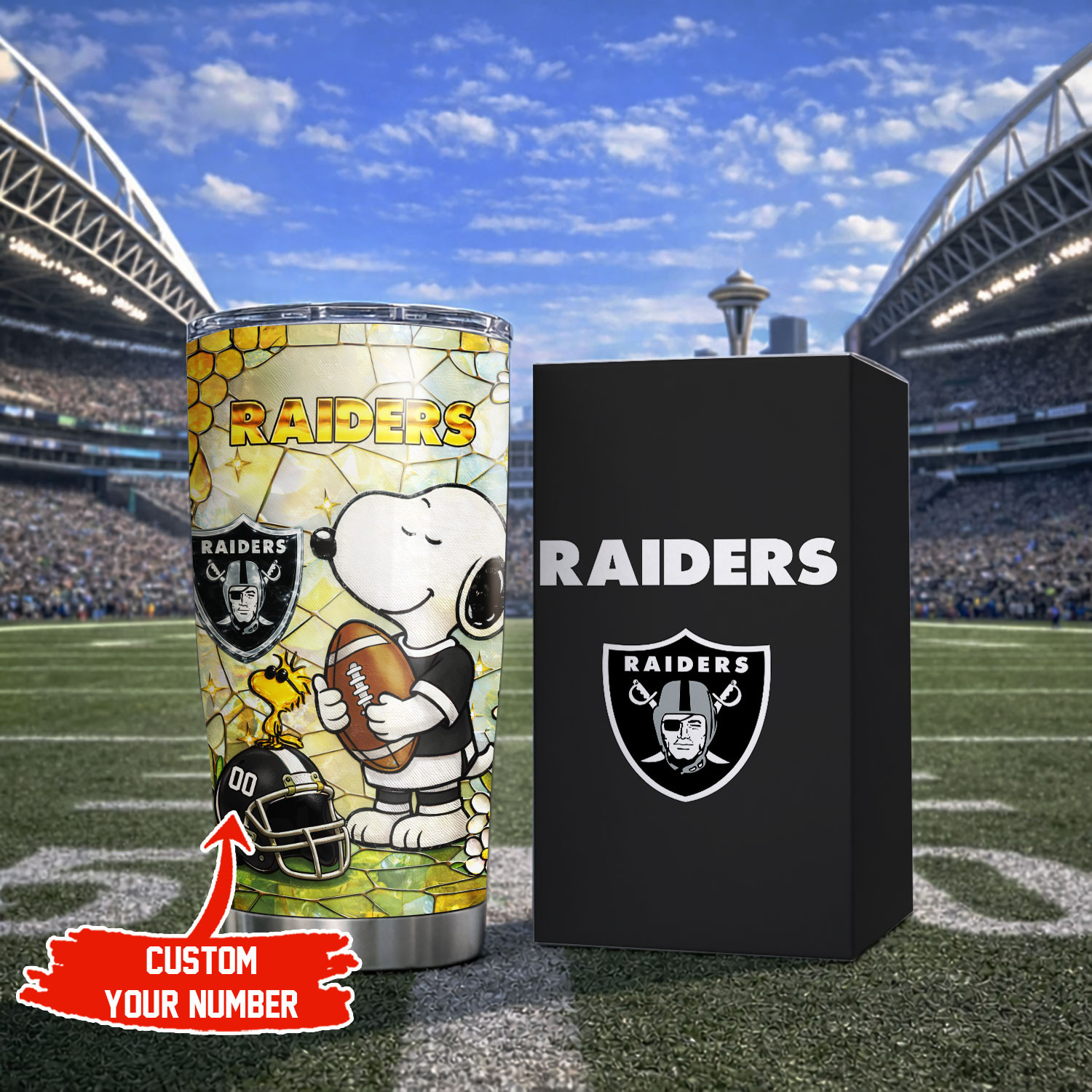 Las Vegas Raiders | Premium NFL Snoopy Pride Tumbler