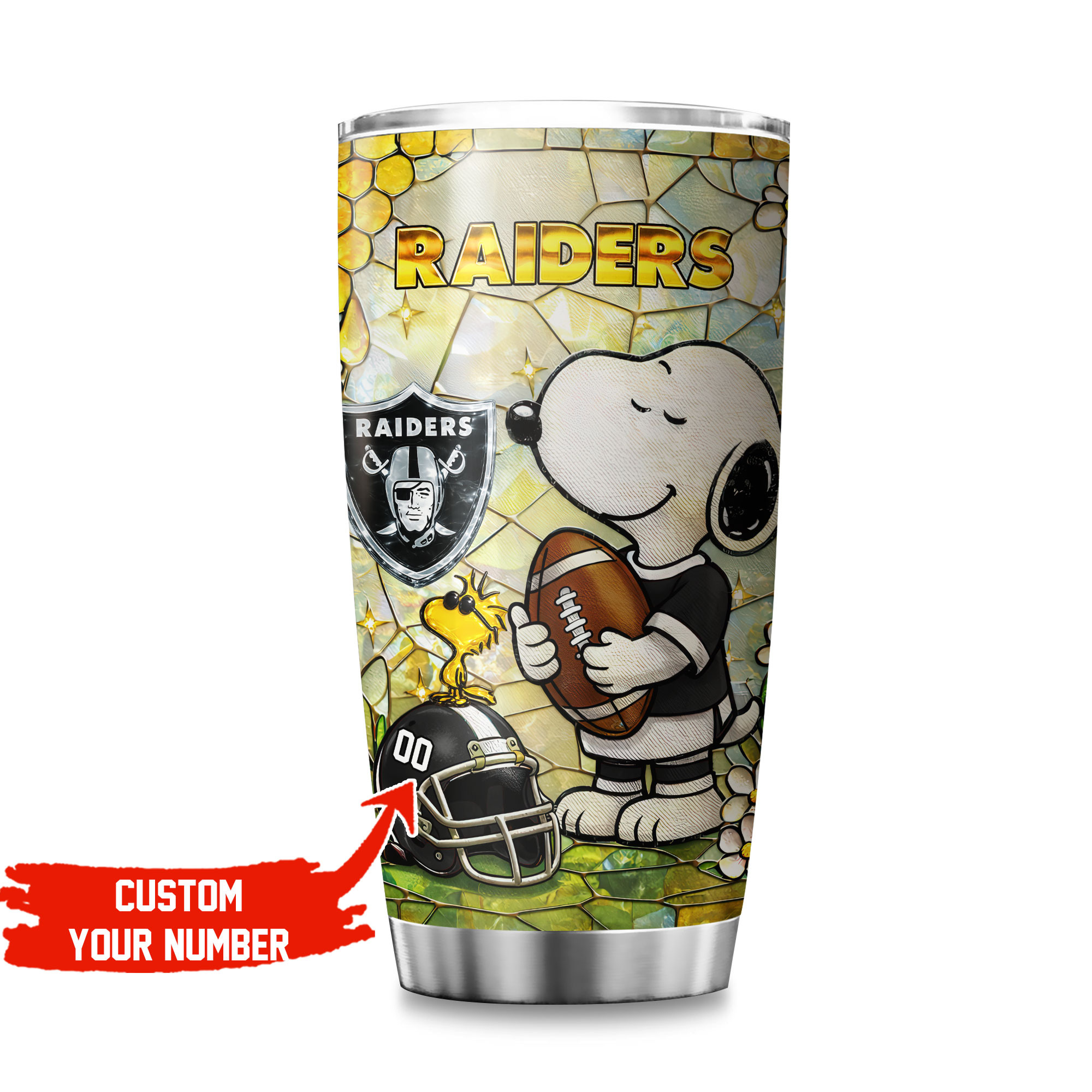 Las Vegas Raiders | Premium NFL Snoopy Pride Tumbler - Image 2