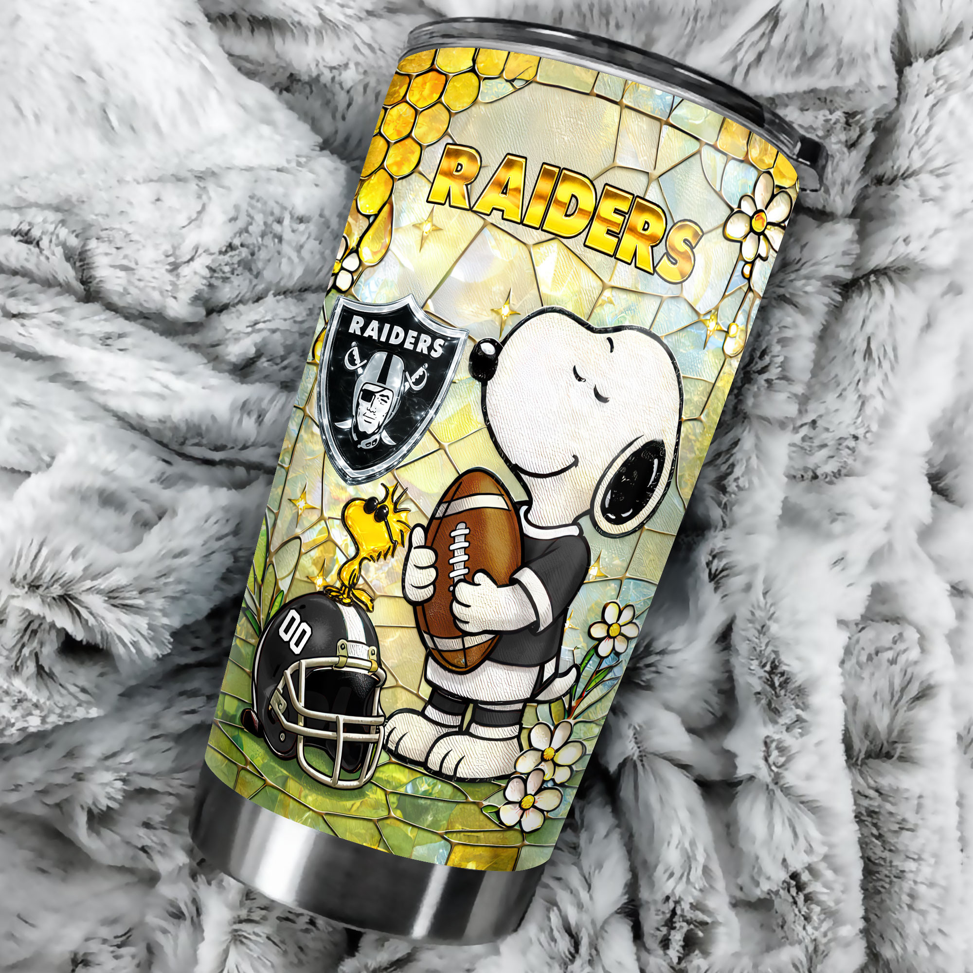Las Vegas Raiders | Premium NFL Snoopy Pride Tumbler - Image 3