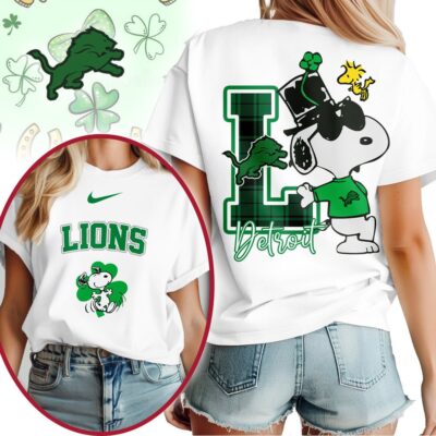 Detroit Lions | Premium NFL Snoopy St Patricks Day Shirt