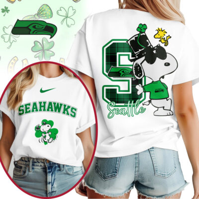 Seattle Seahawks | Premium NFL Snoopy St Patricks Day Shirt