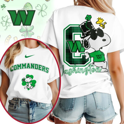 Washington Commanders | Premium NFL Snoopy St Patricks Day Shirt