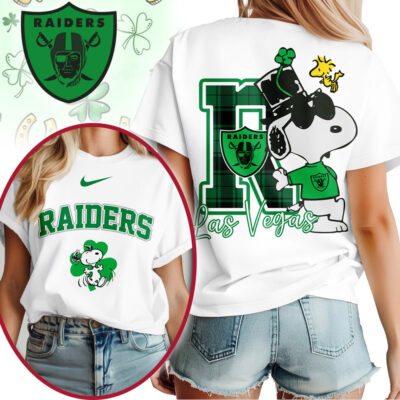 Las Vegas Raiders | Premium NFL Snoopy St Patricks Day Shirt