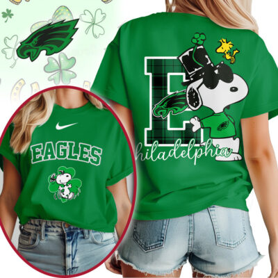 Philadelphia Eagles | Premium NFL Snoopy St Patricks Day Shirt