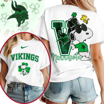 Minnesota Vikings | Premium NFL Snoopy St Patricks Day Shirt