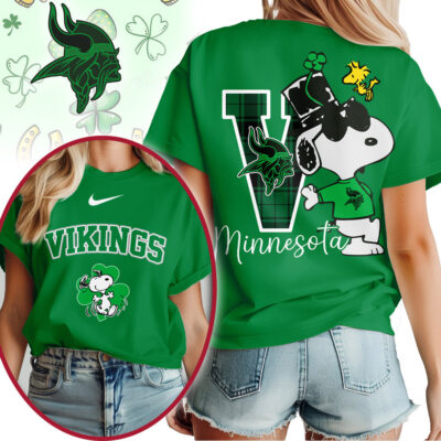 Minnesota Vikings | Premium NFL Snoopy St Patricks Day Shirt
