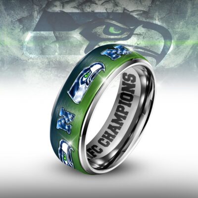 Seattle Seahawks | Premium NFL 2026 Super Bowl Silver Tungsten Ring