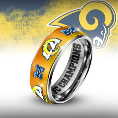 Los Angeles Rams | Premium NFL 2026 Super Bowl Silver Tungsten Ring - 7