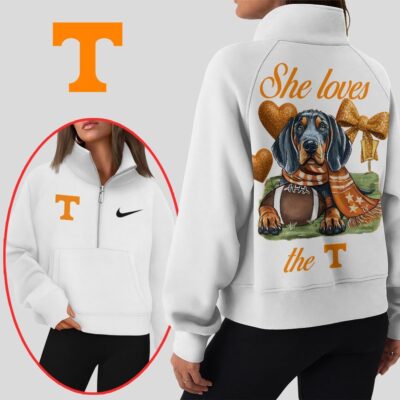 Tennessee Volunteers | Premium Women Half Zip Cropped Sweatshirts