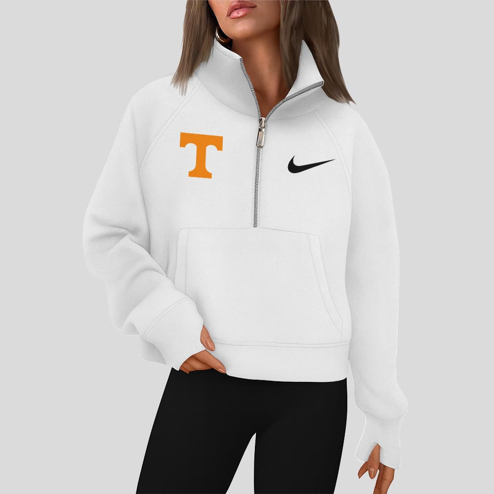 Tennessee Volunteers | Premium Women Half Zip Cropped Sweatshirts - Image 2