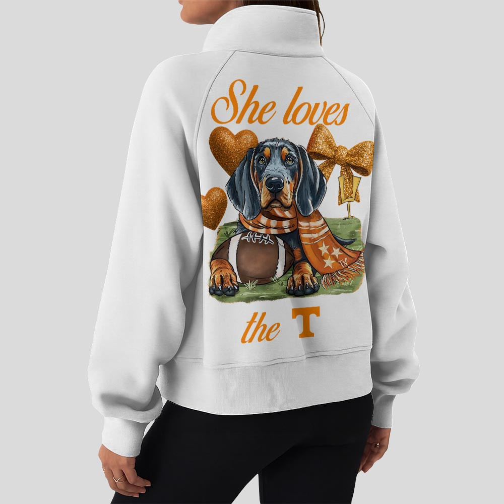 Tennessee Volunteers | Premium Women Half Zip Cropped Sweatshirts - Image 3
