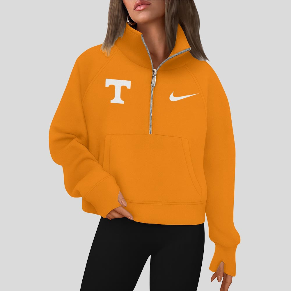 Tennessee Volunteers | Premium Women Half Zip Cropped Sweatshirts - Image 5