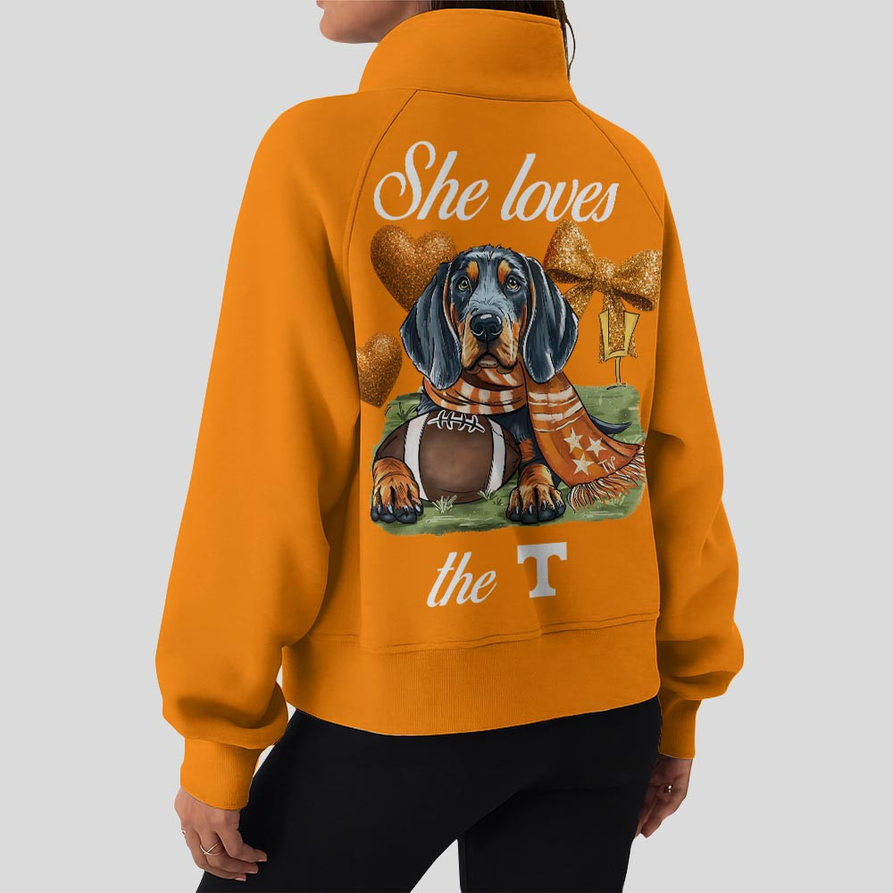 Tennessee Volunteers | Premium Women Half Zip Cropped Sweatshirts - Image 6