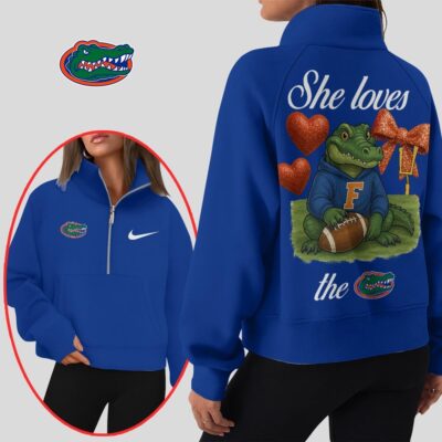Florida Gators | Premium Women Half Zip Cropped Sweatshirts