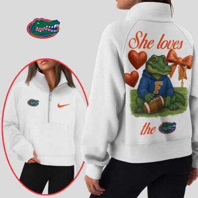 Florida Gators | Premium Women Half Zip Cropped Sweatshirts