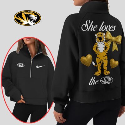 Missouri Tigers | Premium Women Half Zip Cropped Sweatshirts