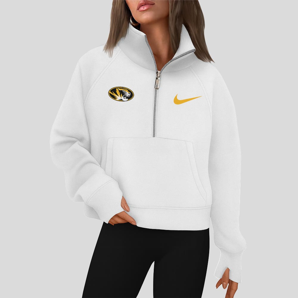 Missouri Tigers | Premium Women Half Zip Cropped Sweatshirts - Image 5