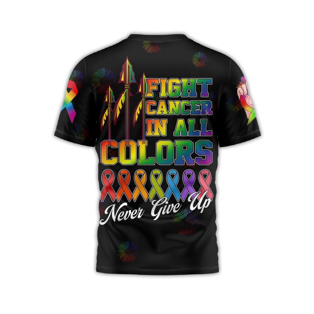 Florida State Seminoles | Premium NCAA Fight Cancer In All Colors 3D Shirt - Image 3